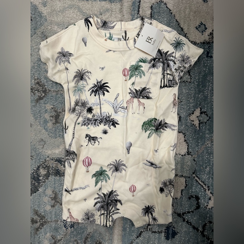 Banana Republic Baby Romper- Animal, watercolor, landscape
